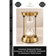 Floranova Premium Dekoratif Metal Kumsaati 15 Dk ALK6252 Hediyelik Ev Aksesuarı Dekorasyon