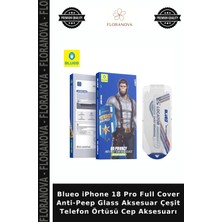 Floranova Blueo iPhone 18 Pro Full Cover Anti-Peep Glass Aksesuar Çeşit Telefon Örtüsü Cep Aksesuarı