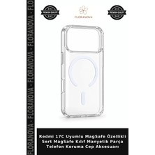 Floranova Redmi 17C Uyumlu Magsafe Özellikli Sert Magsafe Kılıf Manyetik Parça Telefon Koruma Cep Aksesuarı