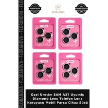 Floranova Özel Üretim Sam A37 Uyumlu Diamond Lens Telefon Lens Koruyucu Mobil Parça Cihaz Süsü