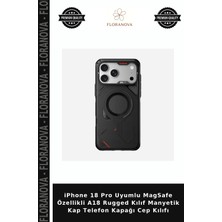 Floranova iPhone 18 Pro Uyumlu Magsafe Özellikli A18 Rugged Kılıf Manyetik Kap Telefon Kapağı Cep Kılıfı