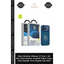 Floranova Özel Üretim iPhone 17 Pro / 18 Pro Interstellar Aramid Fiber Case Cep Kapağı Tarz Kapak Şık Kılıf