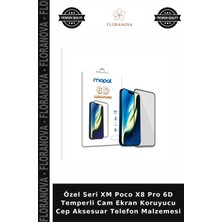 Floranova Özel Seri Xm Poco X8 Pro 6d Temperli Cam Ekran Koruyucu Cep Aksesuar Telefon Malzemesi