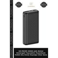 Floranova XO-PB309 20000 Mah Dijital Göstergeli Taşınabilir Powerbank Yedek Güç Enerji Kaynağı Cihaz Şarjı