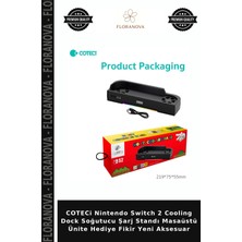 Floranova Coteci Nintendo Switch 2 Cooling Dock Soğutucu Şarj Standı Masaüstü Ünite Hediye Fikir Yeni Aksesuar