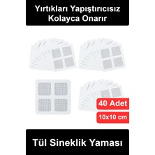 Wonara #sineklikyaması Tül Sineklik Yaması 40 Adet Kendinden Yapışkanlı Tamir Kiti Pencere Kapı Balkon Karavan Delik Yırtık Onarım Seti Kesilebilir Esnek File Sinek Böcek Önleyici Pratik Çözüm Ev Ofis Uyumlu