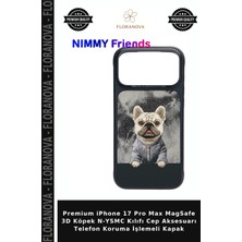 Floranova Premium iPhone 17 Pro Max Magsafe 3D Köpek N-Ysmc Kılıfı Cep Aksesuarı Telefon Koruma Işlemeli Kapak