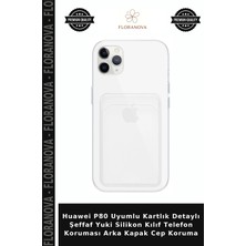 Floranova Huawei P80 Uyumlu Kartlık Detaylı Şeffaf Yuki Silikon Kılıf Telefon Koruması Arka Kapak Cep Koruma