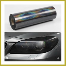 Bezos Petek Desenli 3D Colormatik Far Filmi Stop Folyosu 1MX30CM Koyu Siyah Bcks