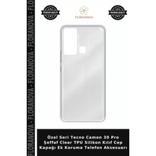 Floranova Özel Seri Tecno Camon 30 Pro Şeffaf Clear Tpu Silikon Kılıf Cep Kapağı Ek Koruma Telefon Aksesuarı
