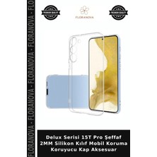 Floranova Delux Serisi 15T Pro Şeffaf 2mm Silikon Kılıf Mobil Koruma Koruyucu Kap Aksesuar
