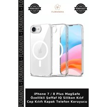 Floranova iPhone 7 / 8 Plus Magsafe Özellikli Şeffaf Iq Silikon Kılıf Cep Kılıfı Kapak Telefon Koruyucu