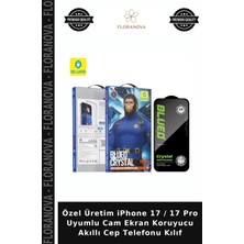 Floranova Özel Üretim iPhone 17 / 17 Pro Uyumlu Cam Ekran Koruyucu Akıllı Cep Telefonu Kılıf