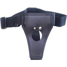 Playboy Siyah Deri Lastikli Protez Fantezi Kemeri  / Playboy Black Leather Elastic Prosthetic Fantasy Belt