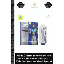 Floranova Özel Üretim iPhone 16 Pro Max Cam Ekran Koruyucu Telefon Koruma Özel Aparat