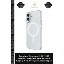 Floranova Premium Samsung S24 / S25 Uyumlu Magsafe Kılıf Koruma Kapağı Cep Koruyucu Akıllı Kapak
