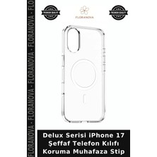 Floranova Delux Serisi iPhone 17 Şeffaf Telefon Kılıfı Koruma Muhafaza Stip