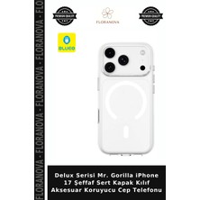 Floranova Delux Serisi Mr. Gorilla iPhone 17 Şeffaf Sert Kapak Kılıf Aksesuar Koruyucu Cep Telefonu