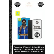 Floranova Premium iPhone 15 Cam Ekran Koruyucu Dokunmatik Koruma Mobil Aksesuar Telefon Camı