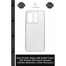 Floranova Özel Üretim Oppo A58 Şeffaf Clear Tpu Silikon Kılıf Akıllı Koruma Telefon Aksesuarı Cihaz Koruyucu