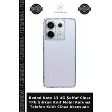 Floranova Redmi Note 13 4g Şeffaf Clear Tpu Silikon Kılıf Mobil Koruma Telefon Kılıfı Cihaz Aksesuarı