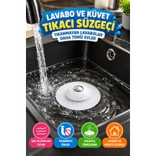 Open Home Concept Lavabo ve Küvet Tıkacı Süzgeci Beyaz Silikon Saç Tutucu Gider Süzgeci Mutfak Banyo Tıkanma Önleyici.