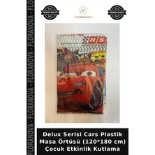 Floranova Delux Serisi Cars Plastik Masa Örtüsü (120*180 Cm) Çocuk Etkinlik Kutlama