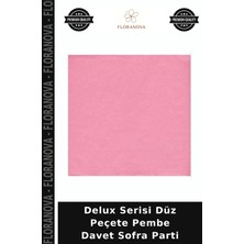 Floranova Delux Serisi Düz Peçete Pembe Davet Sofra Parti