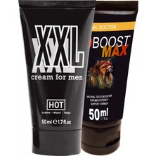 Hotxxl 50 ml Cream Men Hardener Delayer Enlarger Krem + Eroboost Erkeklere Özel Boyut Kremi BKN1EK357