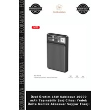 Floranova Özel Üretim 15W Kablosuz 10000 Mah Taşınabilir Şarj Cihazı Yedek Ünite Günlük Aksesuar Seyyar Enerji