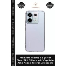 Floranova Premium Realme C2 Şeffaf Clear Tpu Silikon Kılıf Cep Kabı Arka Kapak Telefon Aksesuarı