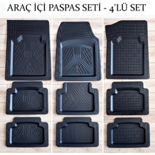 Hace Bazaar Araç Içi Paspas Seti - 4'lü Set - Karışık Desenler - Kauçuk - Kaymaz Yüzey