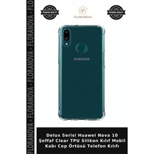 Floranova Delux Serisi Huawei Nova 10 Şeffaf Clear Tpu Silikon Kılıf Mobil Kabı Cep Örtüsü Telefon Kılıfı