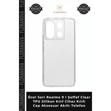 Floranova Özel Seri Realme 9 L Şeffaf Clear Tpu Silikon Kılıf Cihaz Kılıfı Cep Aksesuar Akıllı Telefon