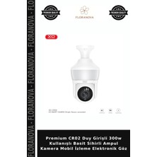 Floranova Premium CR02 Duy Girişli 300W Kullanışlı Basit Sihirli Ampul Kamera Mobil Izleme Elektronik Göz