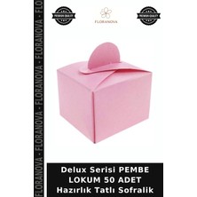 Floranova Delux Serisi Pembe Lokum 50 Adet Hazırlık Tatlı Sofralik