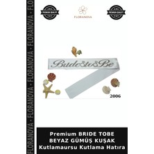 Floranova Premium Brıde Tobe Beyaz Gümüş Kuşak Kutlamaursu Kutlama Hatıra