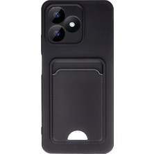 Realme Note 50 4g Kılıf Kelvin Kartvizitli Silikon - Siyah