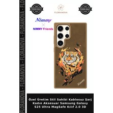 Floranova Özel Üretim Stil Sahibi Kablosuz Şarj Kadın Aksesuar Samsung Galaxy S25 Ultra Magsafe Kılıf 2.0 3D