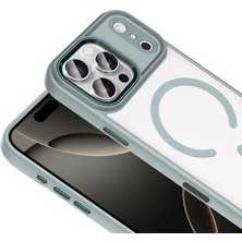 Str Store Apple iPhone 17 Pro Max / 18 Pro Max Için Kılıf Magsafe Uyumlu Şarj Özellikli Zore Krom M-Safe Silikon Kapak (Gri)