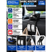 Azurtech T-148 Araç Koltuk Askısı Çift Kancalı Arka Koltuk Organizeri, Pratik Çanta ve Eşya Tutucu