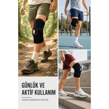 Patella Destekli Ligamentli Dizlik Ayarlanabilir Cırtlı Silikon Pedli Diz Desteği