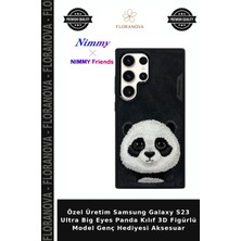Floranova Özel Üretim Samsung Galaxy S23 Ultra Big Eyes Panda Kılıf 3D Figürlü Model Genç Hediyesi Aksesuar