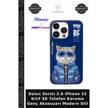 Floranova Delux Serisi 2.0 iPhone 15 Kılıf 3D Telefon Koruma Genç Aksesuarı Modern Stil