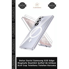Floranova Delux Serisi Samsung S25 Edge Magsafe Özellikli Şeffaf Iq Silikon Kılıf Cep Telefonu Telefon Koruma