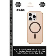 Floranova Özel Üretim iPhone 16 Pro Magsafe Yarı Saydam Sert Kapak Kılıf Cihaz Kabı Telefon Giysisi Cep Zırhı