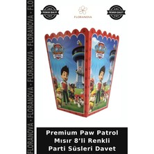 Floranova Premium Paw Patrol Mısır 8’li Renkli Parti Süsleri Davet