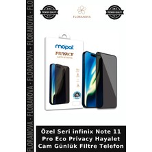 Floranova Özel Seri Infinix Note 11 Pro Eco Privacy Hayalet Cam Günlük Filtre Telefon