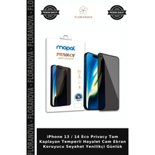 Floranova iPhone 13 / 14 Eco Privacy Tam Kaplayan Temperli Hayalet Cam Ekran Koruyucu Seyahat Yenilikçi Günlük