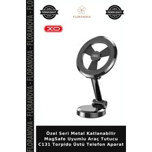 Floranova Özel Seri Metal Katlanabilir Magsafe Uyumlu Araç Tutucu C131 Torpido Üstü Telefon Aparat